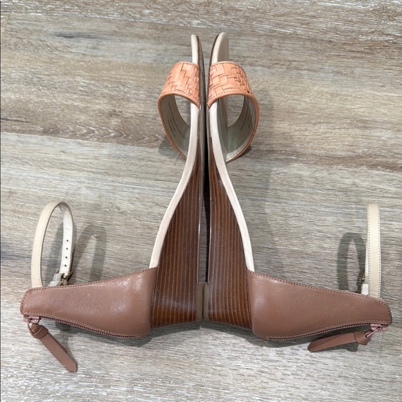 Cole Haan Tan and Cream Ankle-Strap Sandals - Picture 7 of 13